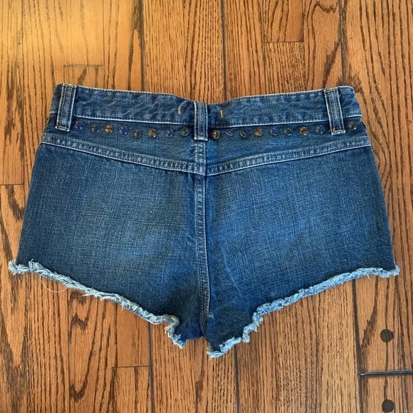Free People Studded Denim Shorts 26 - Picture 2 of 3